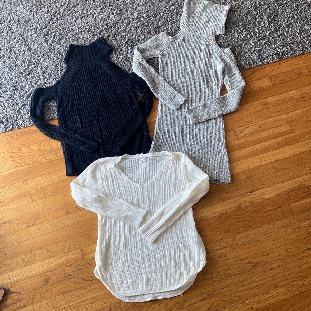 Women's Sweater Bundle Black and Gray Size S/M